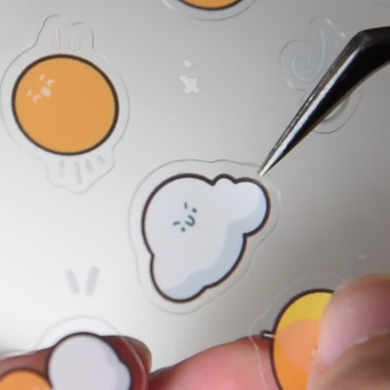 天气朋友 | 透明手帐贴纸 - 贴纸 - 塑料 白色