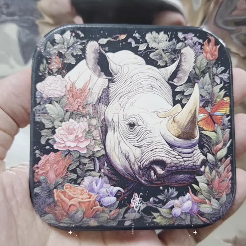 犀牛花园 晶雕陶瓷吸水杯垫 - 杯垫 - 陶 多色