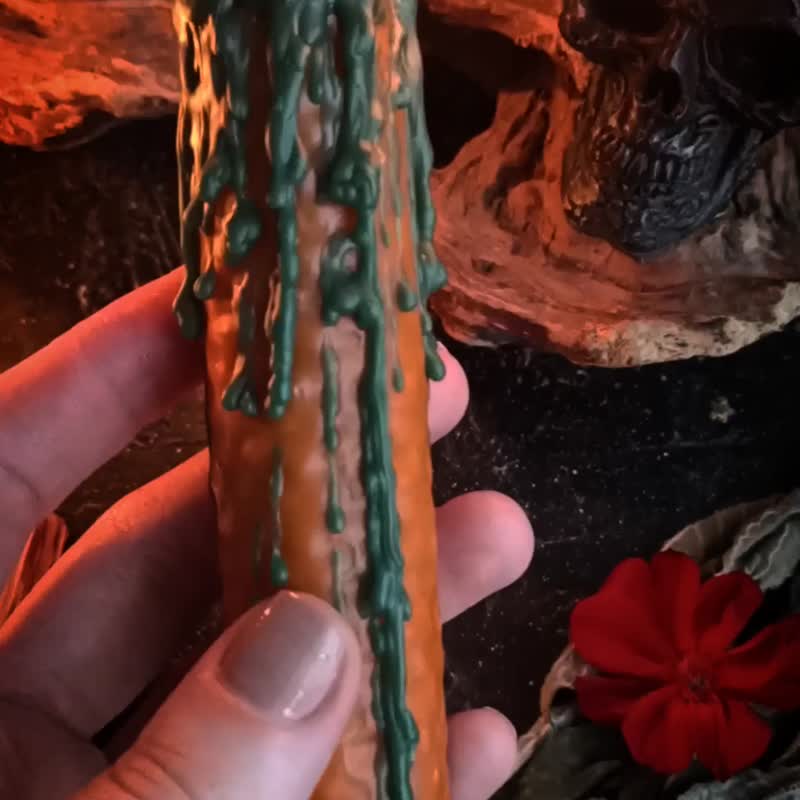 Financial abudance candle, 吸引金钱的蜡烛 magic money candle - 蜡烛/烛台 - 蜡 橘色