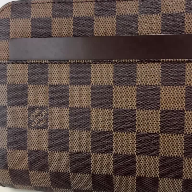 路易威登 Damier Saint Louis 手拿包 副包 男款 N51993 状况良好 - 手拿包 - 人造皮革 咖啡色