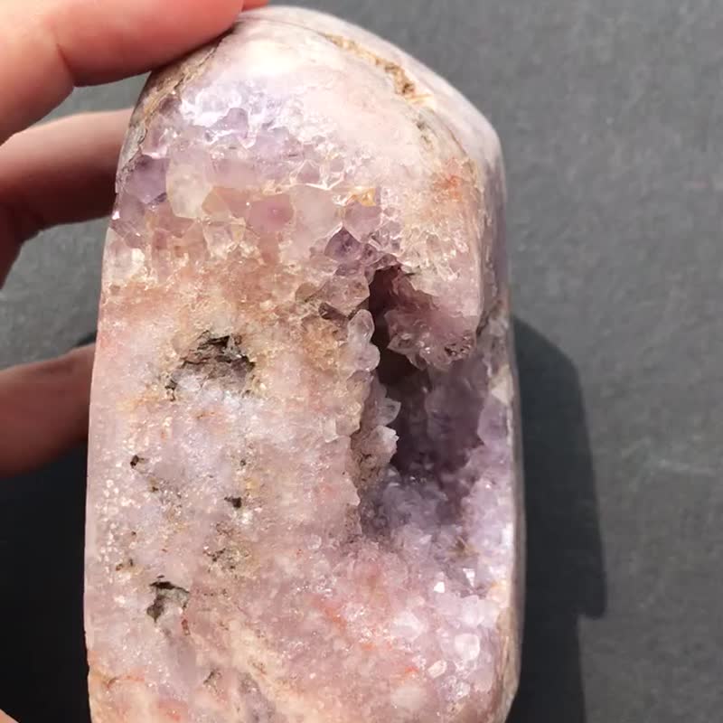 玛达加斯加 紫樱花玛瑙柱 水晶柱 水晶  盆景 crystal 摆设 摆件 - 摆饰 - 水晶 紫色