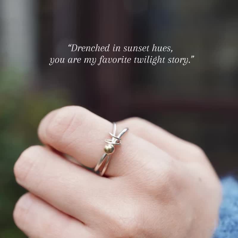 【不撞款】落日余晖。个性多环戒。单环叠戴精选 - 戒指 - 银 银色