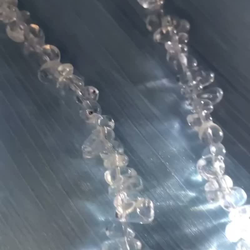 Crystal.EAA Trapani 通透 托帕石 白水晶 海湾 地中海 颈链 设计 - 项链 - 水晶 蓝色