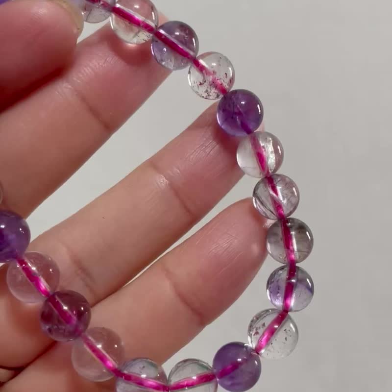 玻璃透水体 小资款戴功效【超七入门能量手串】体验上手/一物一拍 - 手链/手环 - 水晶 多色