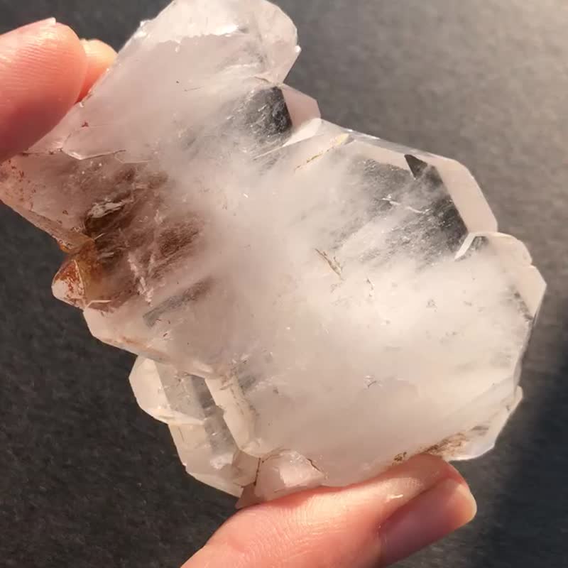 巴基斯坦 喜马拉雅 缝合水晶 白兔毛 白水晶簇 高冰透 缝合水晶 - 摆饰 - 水晶 透明