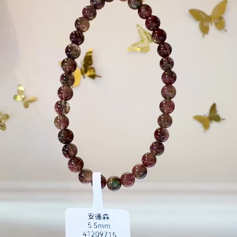 精品安德森长石水晶5.5mm大地木植色提高洞悉力开发潜能力 - 手链/手环 - 水晶 咖啡色