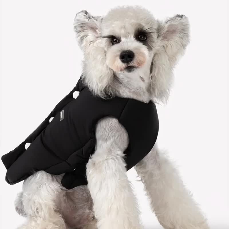 bump up【Bolts】宠物狗狗中小型犬冬季马甲背心棉服 - 衣/帽 - 尼龙 黑色