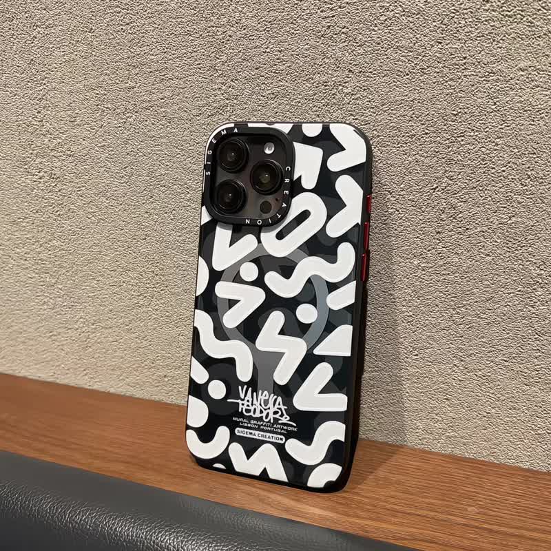 【隐藏式磁吸】Vanessa铝合金按键全磨砂防摔防刮iPhone16pro-16p - 手机壳/手机套 - 塑料 