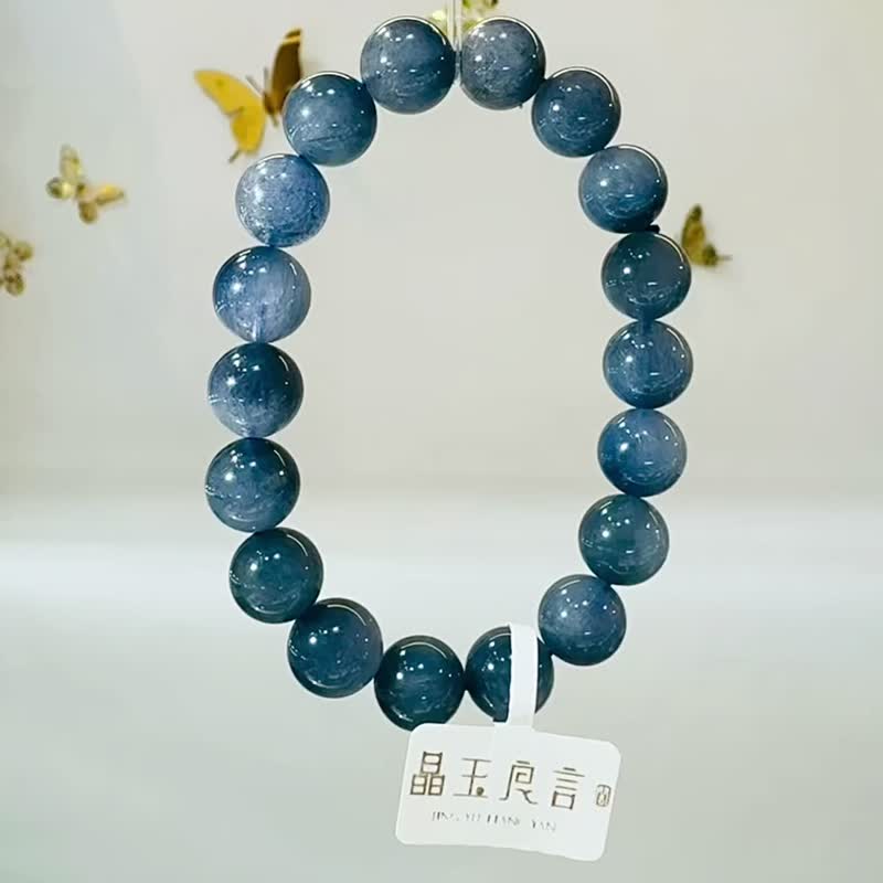 小精品满矿蓝兔毛水晶手珠11mm34.07g消除紧张增强说服力增加自信 - 手链/手环 - 水晶 蓝色