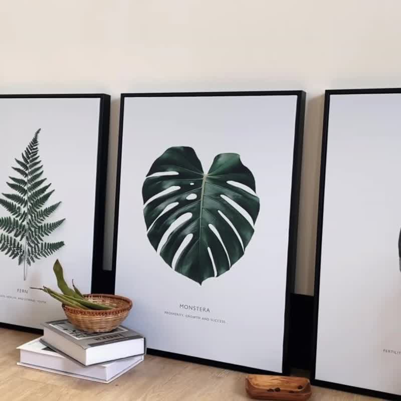 欣欣向荣–龟背竹-画/哪里买画/旅店挂画/客厅/植物/家居布置 - 海报/装饰画/版画 - 其他材质 绿色