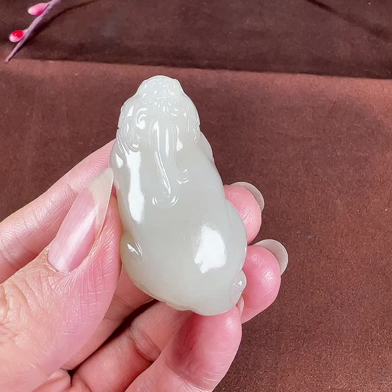 秒杀价 天然新疆和田玉羊脂玉貔貅吊坠 玉质细腻温润 - 吊饰 - 玉石 