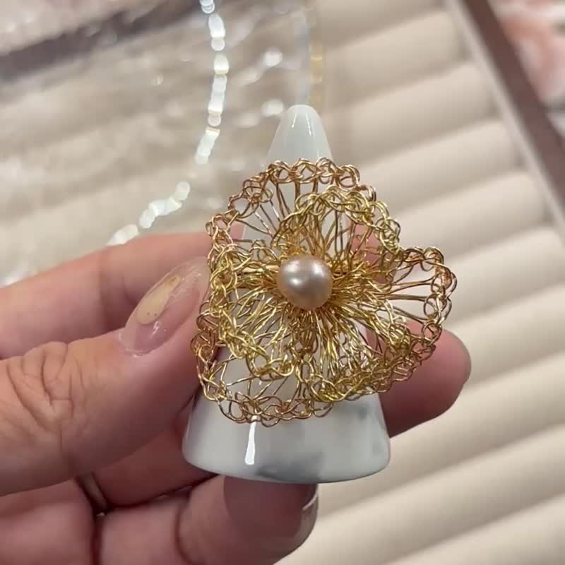 【金属编织】织网戒指-可调整戒围 - 戒指 - 贵金属 