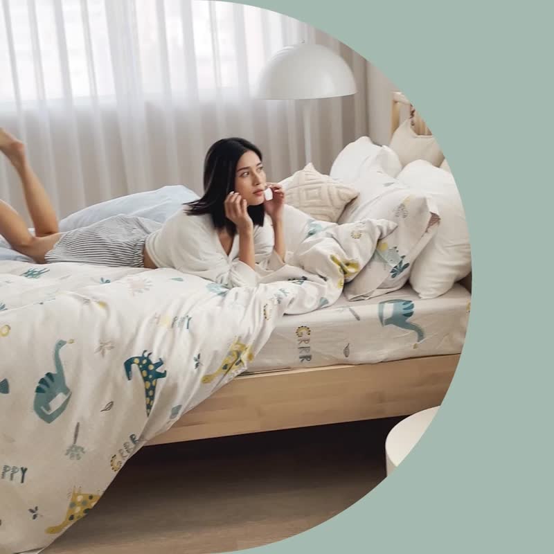 60 支 100%TENCEL 天丝 TM 印花床包 被套 两用被/台湾制/专柜级/6ST51 - 寝具 - 其他材质 多色