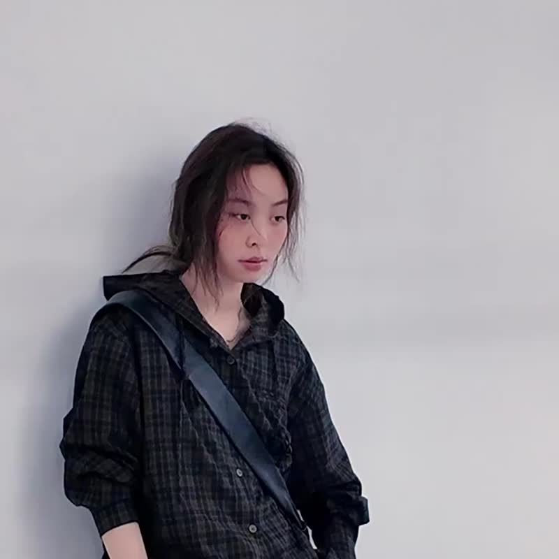 咖啡深棕色 木質格調 優質文藝連帽襯衫 春季休閑外套 - 女装衬衫 - 棉．麻 咖啡色