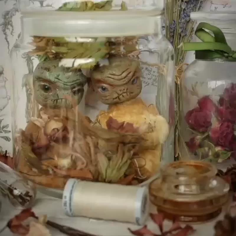 Funny art doll mandrake OOAK - 玩偶/公仔 - 其他材质 