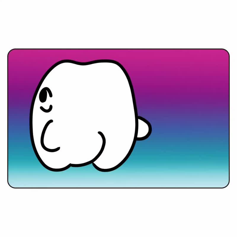 牙齿漫画联名 牙齿屁屁 - 贴纸 - 塑料 