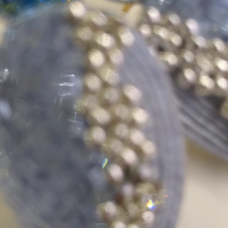 Simeiz 蓝色水晶耳环 - 耳环/耳夹 - 其他材质 蓝色