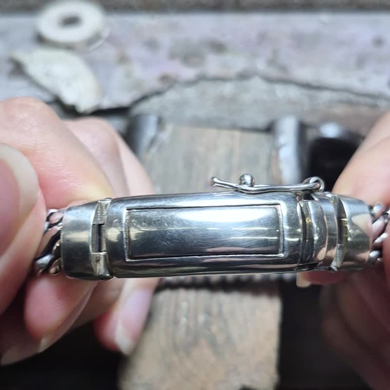 【比法一生】手工纯银手链—发财链 纯银 925 手作饰品 - 手链/手环 - 银 银色