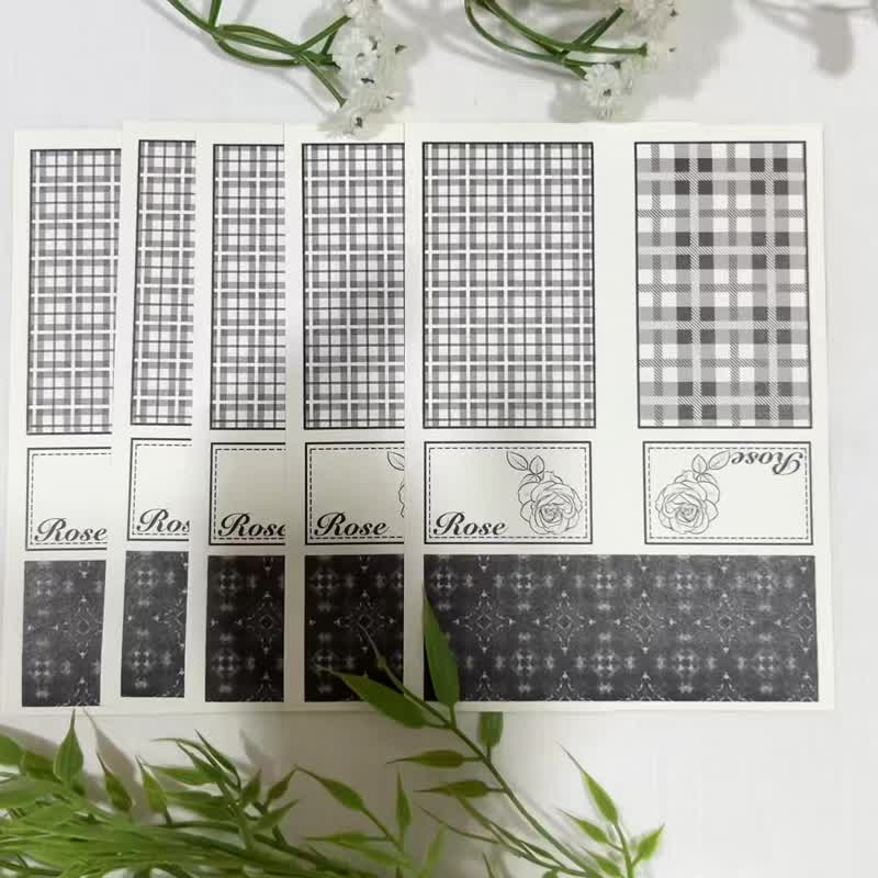 Sensiary-单色黑标贴纸 5入组 - 贴纸 - 纸 