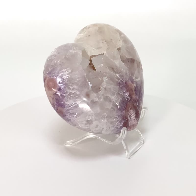莫兰迪玛瑙爱心 420428 - 摆饰 - 水晶 粉红色