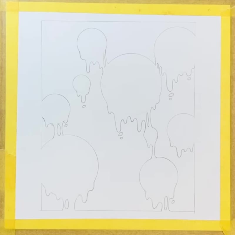 纯手绘禅绕明信片-鲜艳(可选色) - 卡片/明信片 - 纸 多色