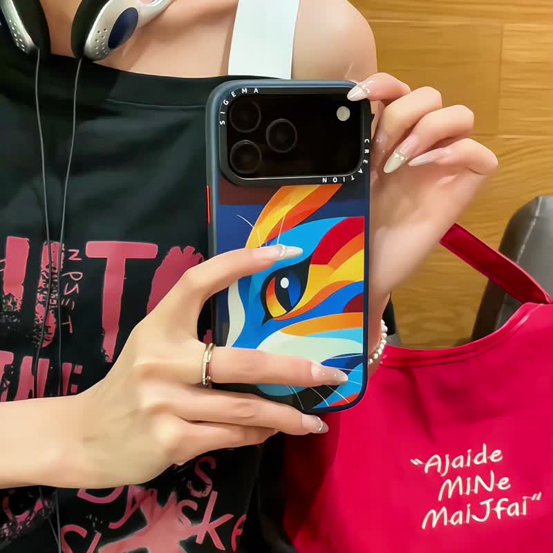 【隐藏式磁吸】Maodrian铝合金按键全磨砂防摔防刮iPhone17p-17pm - 手机壳/手机套 - 塑料 白色