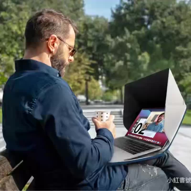 COZI-防窥 遮阳 耐冲击+散热支架 电脑包 笔电包-13~16吋轻薄笔电 - 电脑包 - 其他人造纤维 红色