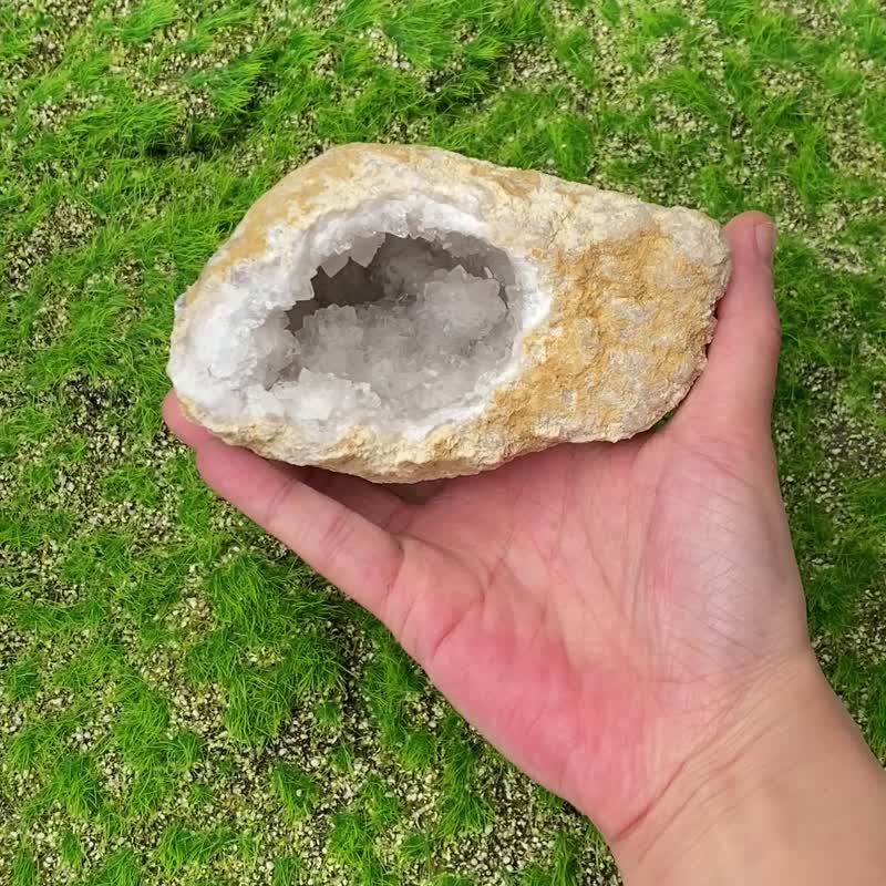 招财改运-天然原矿玛瑙白水晶 晶花球洞 水晶花球 消磁 疗愈 能量 - 其他 - 水晶 多色