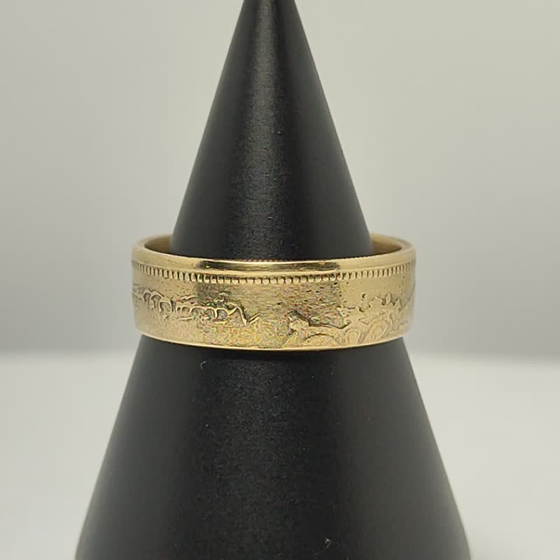 摩洛哥钱币戒指 20 centimes 1407 (1987), 摩洛哥钱币戒指, 摩洛哥戒指 - 戒指 - 其他金属 