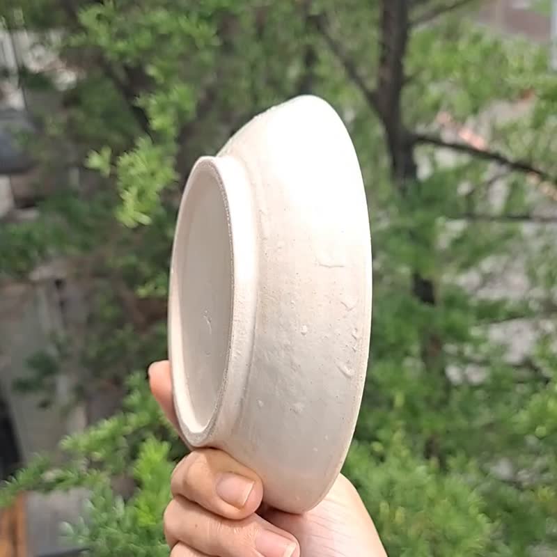 【陶瓷拉坏】碗碟–长耳狗狗呜吉彩绘陶盘 - 盘子/餐盘/盘架 - 陶 多色