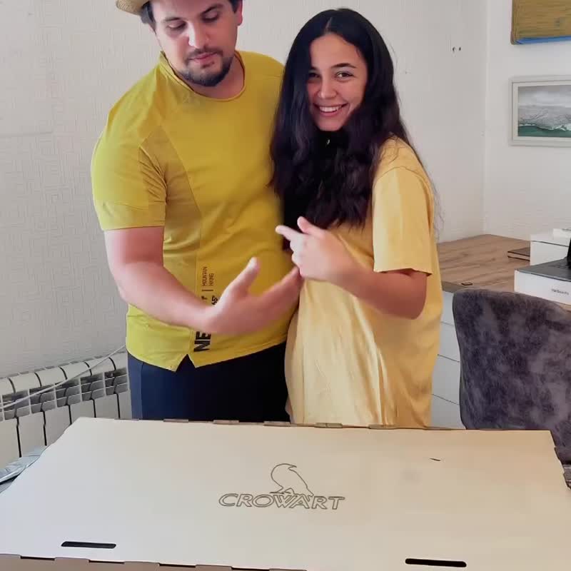 经典 3D 木制世界地图 - 墙贴/壁贴 - 木头 