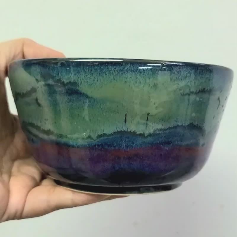 北极光釉彩大汤碗 - 碗 - 陶 多色