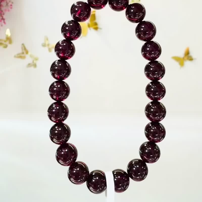 精品绝美晶体紫牙乌水晶8.5mm30.95g美容水晶气血循环 - 手链/手环 - 水晶 紫色