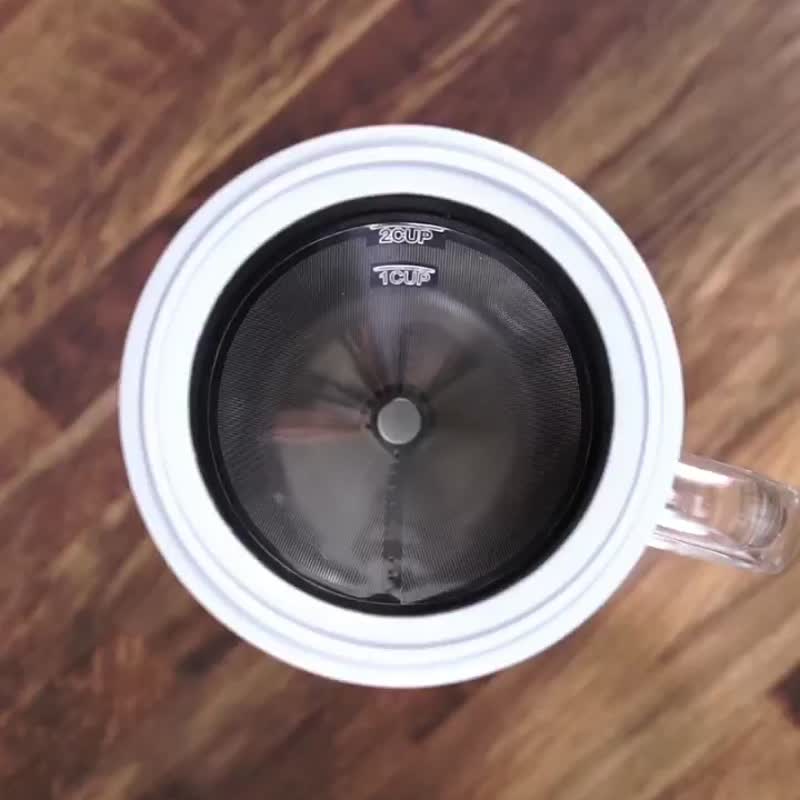 【一体化滴漏杯】手冲咖啡杯 杯盖承托双层滤网 杜绝渣渣 中秋礼 - 水瓶/水壶 - 玻璃 多色