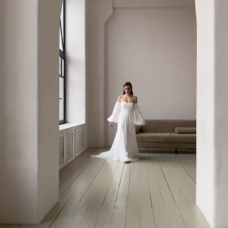 Wedding Dress Andrea - 晚装/礼服 - 聚酯纤维 