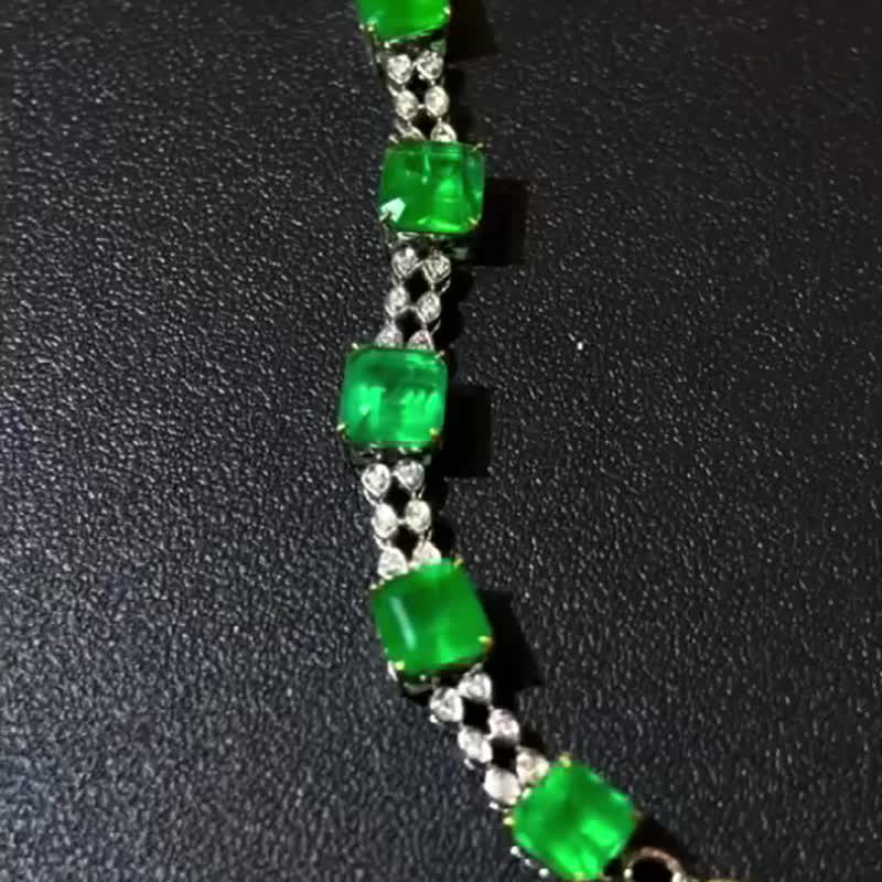 祖母绿手链  6.65克拉 - 手链/手环 - 宝石 